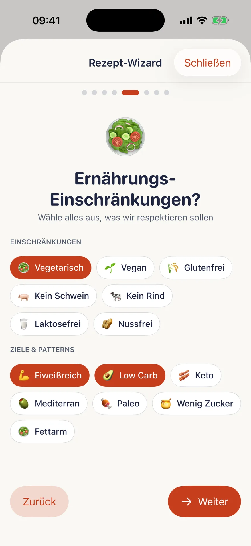 TSTE App: aus einem Gusto erzeugtes Rezept