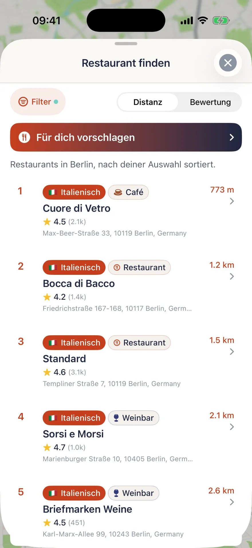 TSTE App: Handverlesene Auswahl italienischer Restaurants