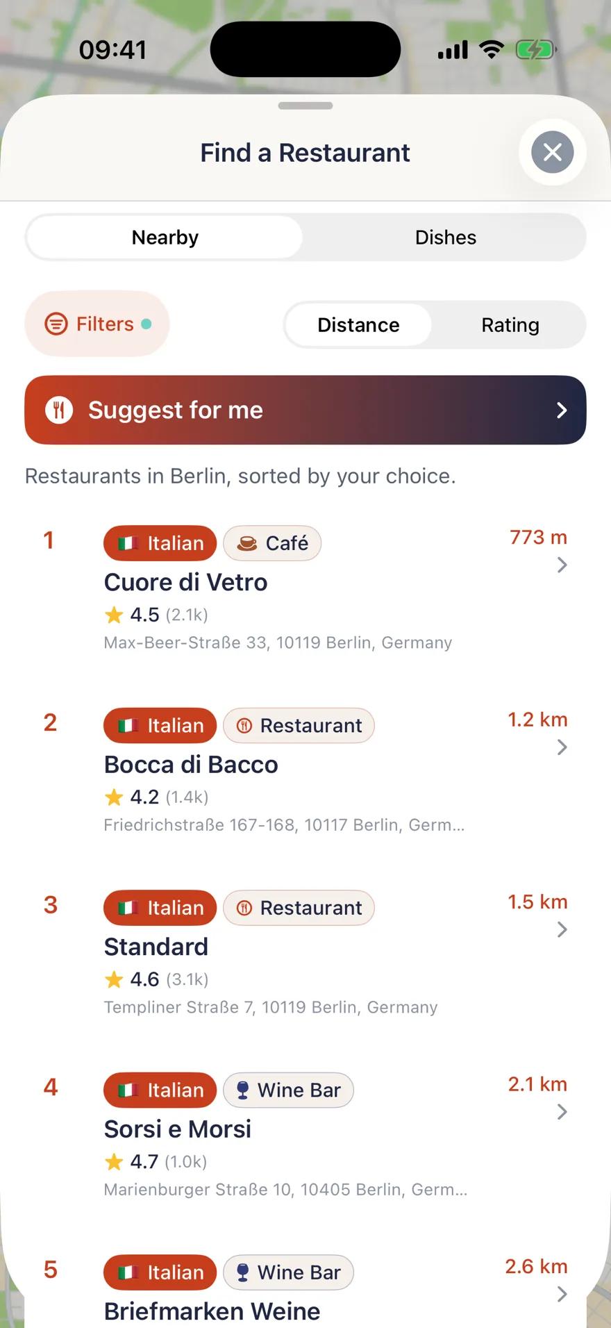 TSTE app: hand-picked selection of Italian restaurants